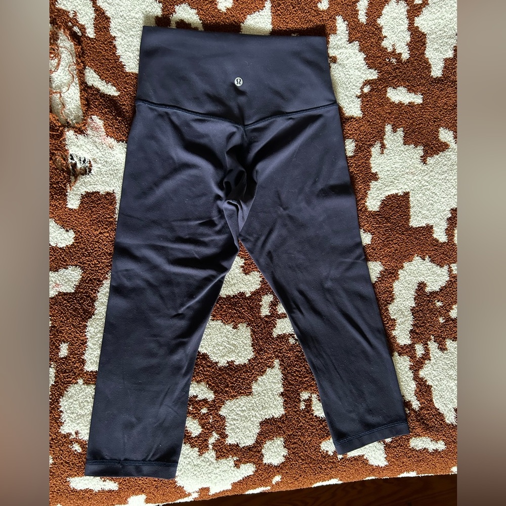 Deep indigo align crop